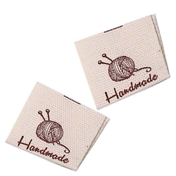 Kankainen handmade merkki, 40 x 20 mm, 100 kpl/pss, lankarulla