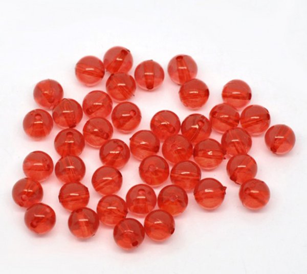 Akryylihelmi, punainen, 8 mm / n. 65 kpl