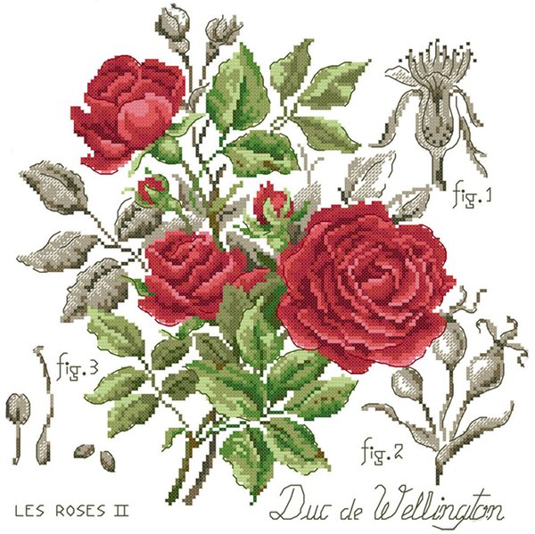 Ristipistopakkaus, red rose 45 x 45 cm