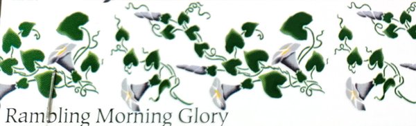 Muovinen maalaussabloona Morning glory,  Sabloonan koko 45 x 20,5 cm
